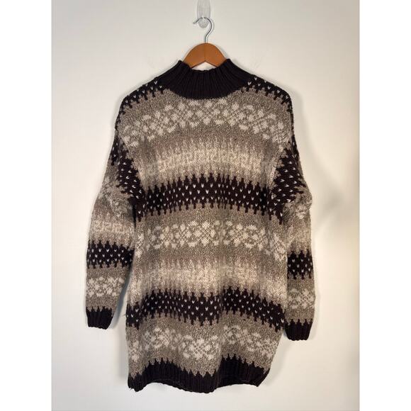 Jones New York Sport Hand-Knit Wool Blend Fair Isle Sweater VINTAGE- LG - Picture 1 of 7